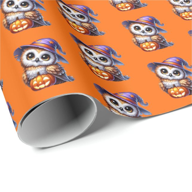 Cadeau Papier d'enveloppement d'Halloween (Coin rond)