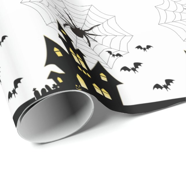 Cadeau Papier d'enveloppement d'Halloween (Coin rond)