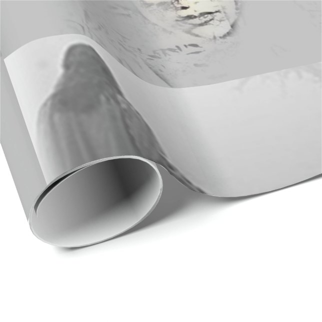 Cadeau Papier d'enveloppement d'Halloween (Coin rond)