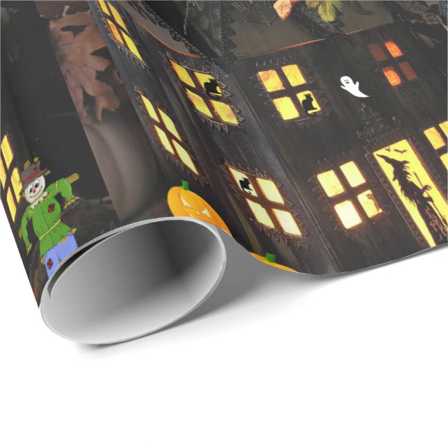 Cadeau Papier d'enveloppement d'Halloween (Coin rond)