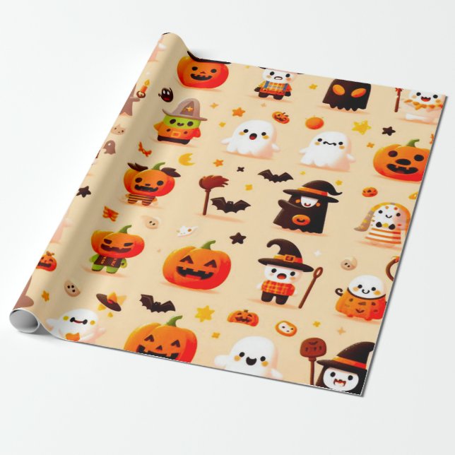 Cadeau Papier d'enveloppement d'Halloween (Déroulé)