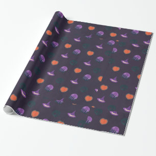 Cadeau Papier d'enveloppement d'Halloween Éffrayant foncé