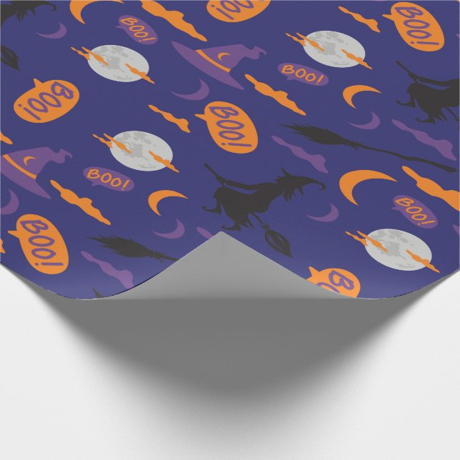 Cadeau Papier d'enveloppement d'Halloween : Sorcière, cha (Coin)