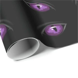 Cadeau Papier d'enveloppement d'Halloween, yeux pourpres