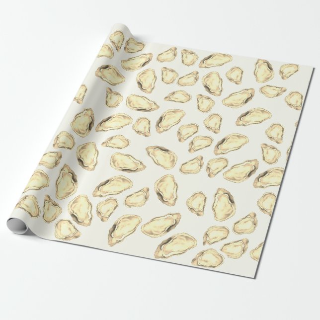 Cadeau Papier d'enveloppement d'huîtres d'or // OR (Déroulé)