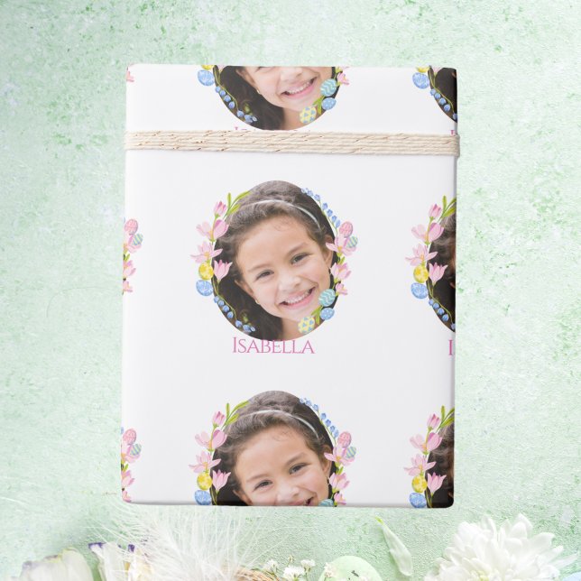 Cadeau Papier d'enveloppement d'oeufs de Pâques personnal (Customizable Easter Egg Wrapping Paper)