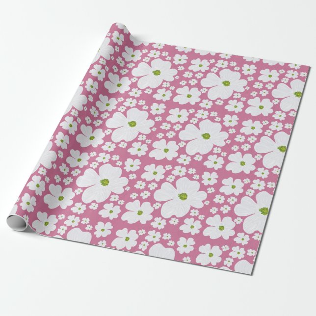 Cadeau Papier d'enveloppement Dogwood Design (Déroulé)