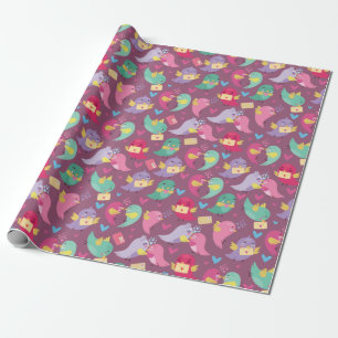 Cadeau Papier d'enveloppement d'oiseaux