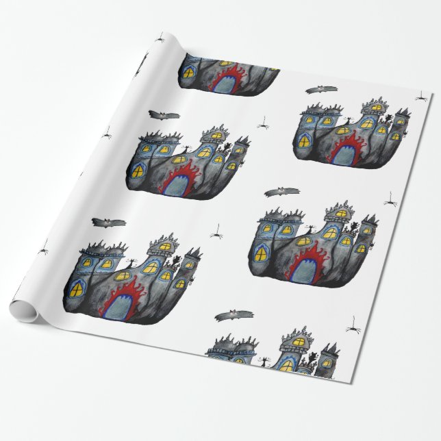 Cadeau Papier d'enveloppement du château Éffrayant d'Hall (Déroulé)