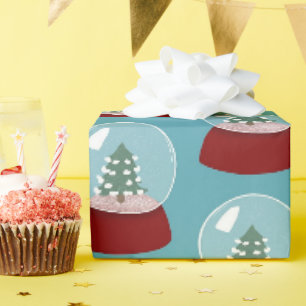 Cadeau Papier d'enveloppement du Globe de neige de Noël