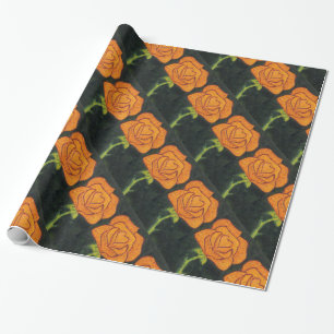 Cadeau Papier d'enveloppement du jardin à fleurs "Coeur R