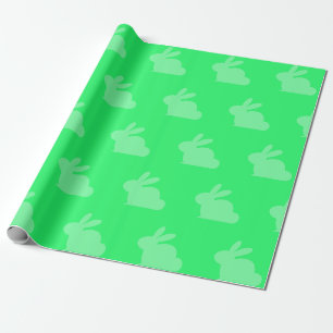 Cadeau Papier d'enveloppement du lapin vert de Pâques