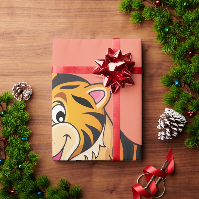 Cadeau Papier d'enveloppement du retrait du tigre (Cadeau de vacances)