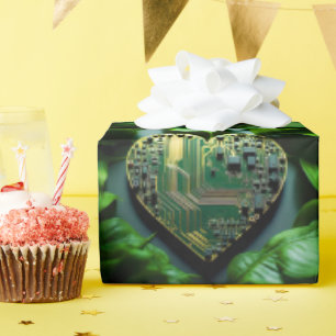 Cadeau Papier d'enveloppement électronique en forme de co