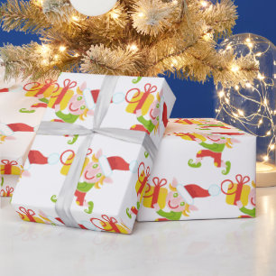 Cadeau Papier d'enveloppement Elf Christmas