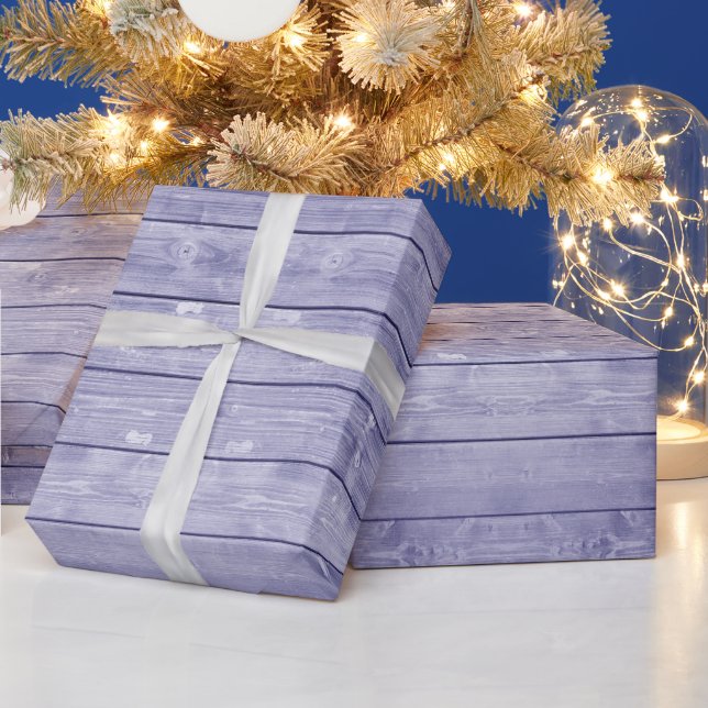 Cadeau Papier d'enveloppement en bois violet rustique (Vacances)