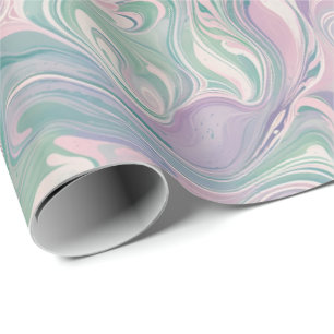 Cadeau Papier d'enveloppement en marbre pastel