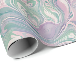 Cadeau Papier d'enveloppement en marbre pastel