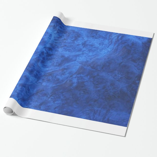Cadeau Papier d'enveloppement en velours bleu saphir (Déroulé)