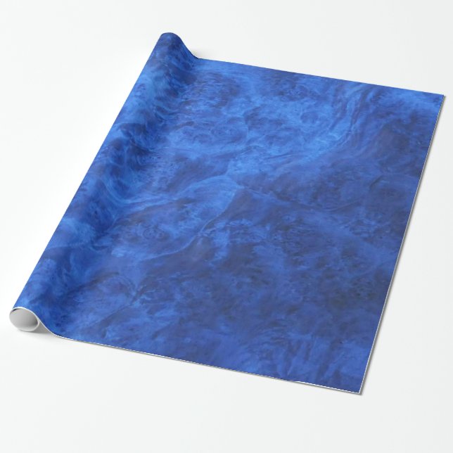 Cadeau Papier d'enveloppement en velours bleu saphir (Déroulé)