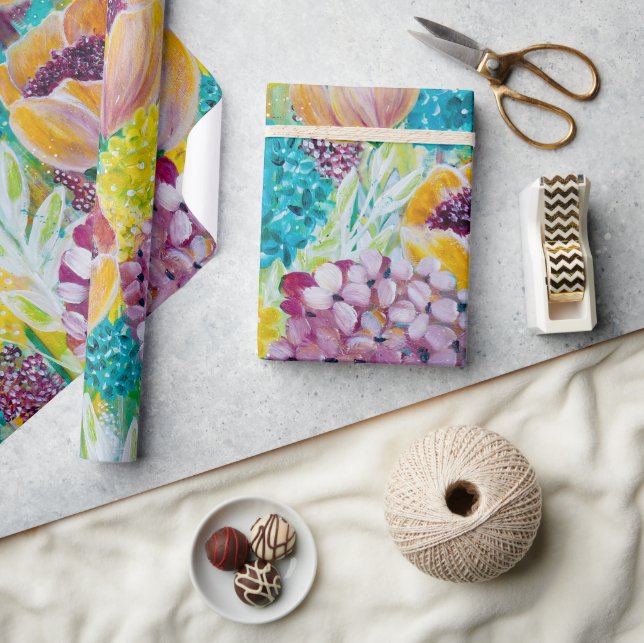 Cadeau Papier d'enveloppement floral Symphony Hydrangea P (Artisanat)