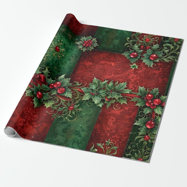 Cadeau Papier d'enveloppement gothique de Noël (Déroulé)