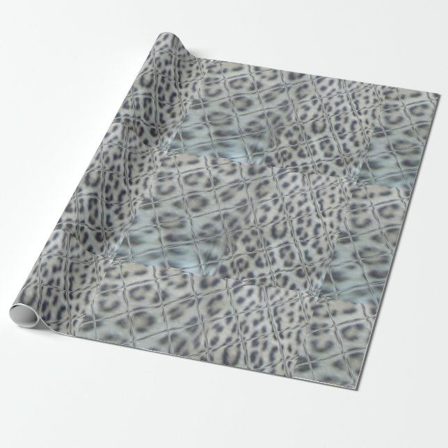 Cadeau Papier d'enveloppement graphique Empreinte de léop (Déroulé)