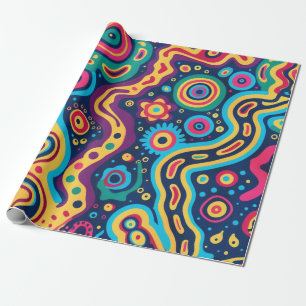 Cadeau Papier d'enveloppement hippie