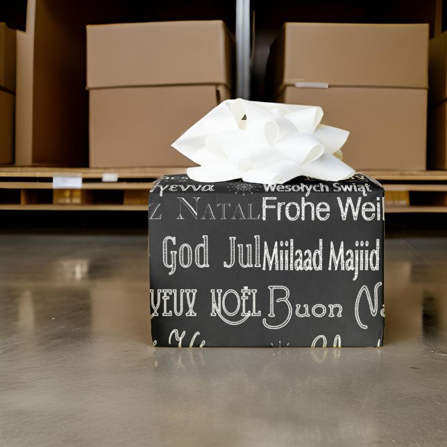 Cadeau Papier d'enveloppement international de sapin de N (Créateur téléchargé)