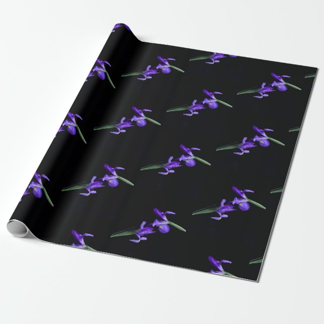 Cadeau Papier d'enveloppement Iris Violet (Déroulé)