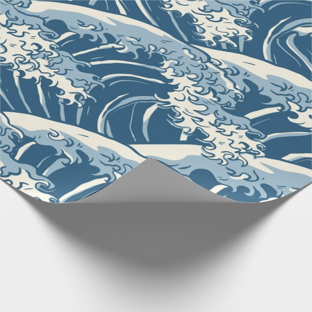 Cadeau Papier d'enveloppement japonais Great Wave (Coin)