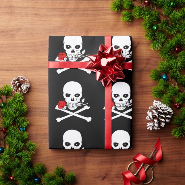 Cadeau Papier d'enveloppement jolly roger (Rose) (Cadeau de vacances)