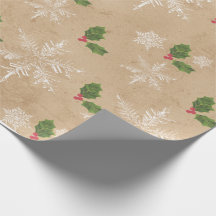 Papier d'enveloppement Kraft rustique