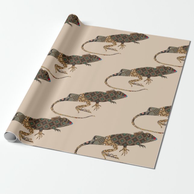 Cadeau Papier d'enveloppement Lizard (Déroulé)