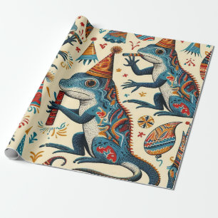 Cadeau Papier d'enveloppement Lizard Anniversaire