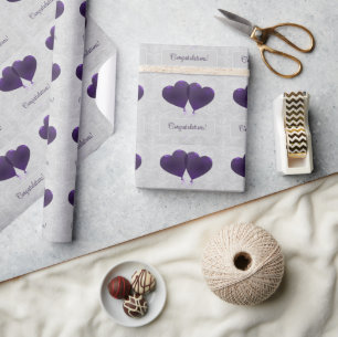 Cadeau Papier d'enveloppement Mariage pour ballons de coe