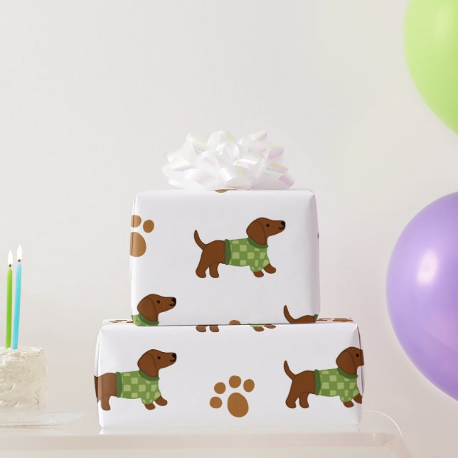 Cadeau Papier d'enveloppement mignon Dachshund (Cadeaux de fête)
