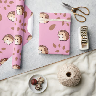 Cadeau Papier d'enveloppement mignon rose et transparent 