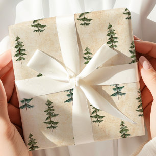Cadeau Papier d'enveloppement minimal pour arbre à pin