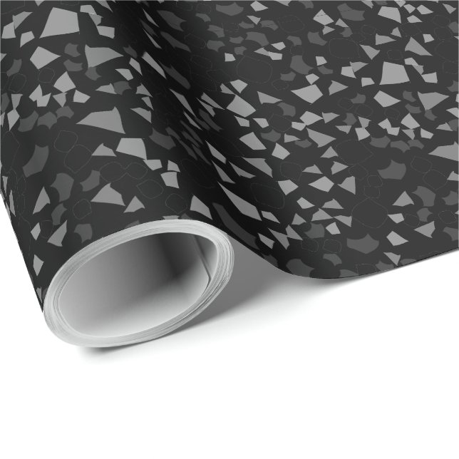Cadeau Papier d'enveloppement moderne simple en Terrazzo  (Coin rond)