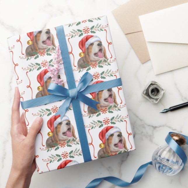 Cadeau Papier d'enveloppement Motif de chien de Noël beag (Cadeaux)