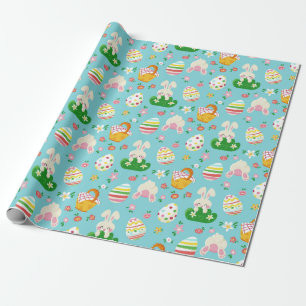 Cadeau Papier d'enveloppement Motif de Pâques mignon