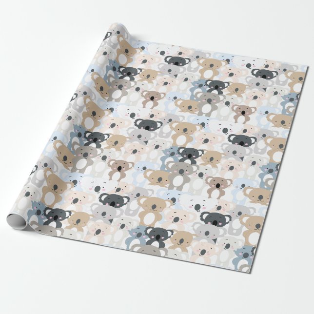 Cadeau Papier d'enveloppement Motif Koala (Déroulé)