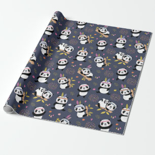 Cadeau Papier d'enveloppement Motif Panda