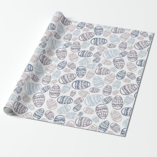Cadeau Papier d'enveloppement Motif pour oeufs de Pâques