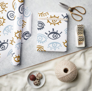 Cadeau Papier d'enveloppement Motif pour yeux maléfiques