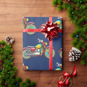 Cadeau Papier d'enveloppement Motorbike Designer
