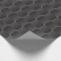 Papier d'enveloppement Noir Embossé Or De Luxe