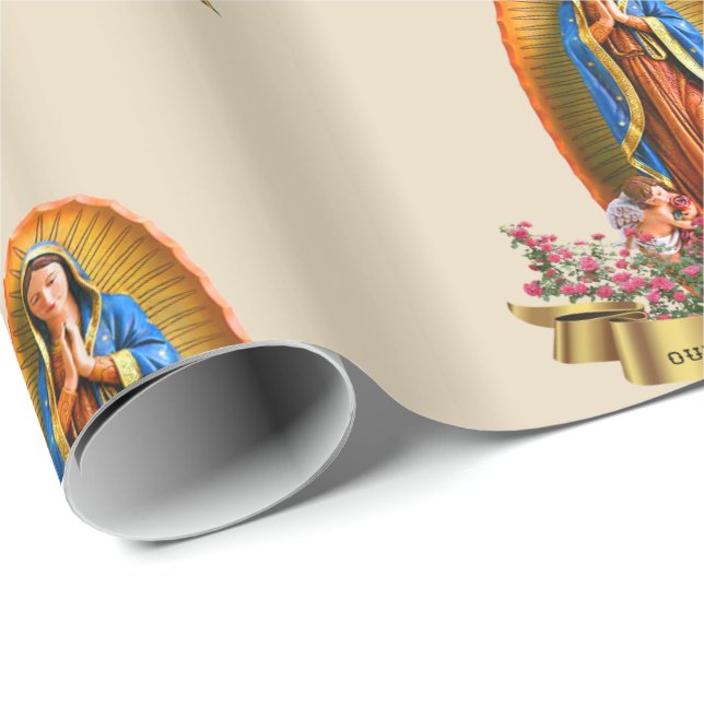 Cadeau Papier d'enveloppement Notre-Dame de Guadalupe (Coin rond)