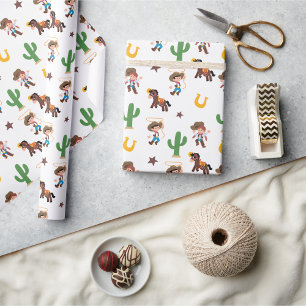 Cadeau Papier d'enveloppement Occidental super mignon